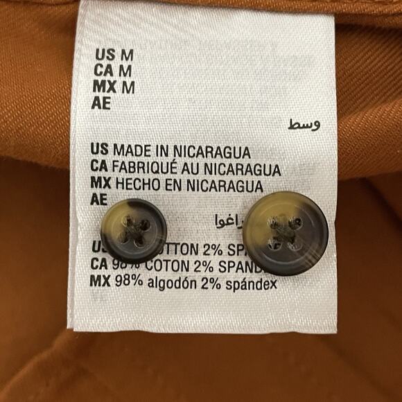 Club Room MOOSE PRINT Button Down Shirt Men’s M Toasted Umber Long Sleeve NEW - Picture 8 of 10